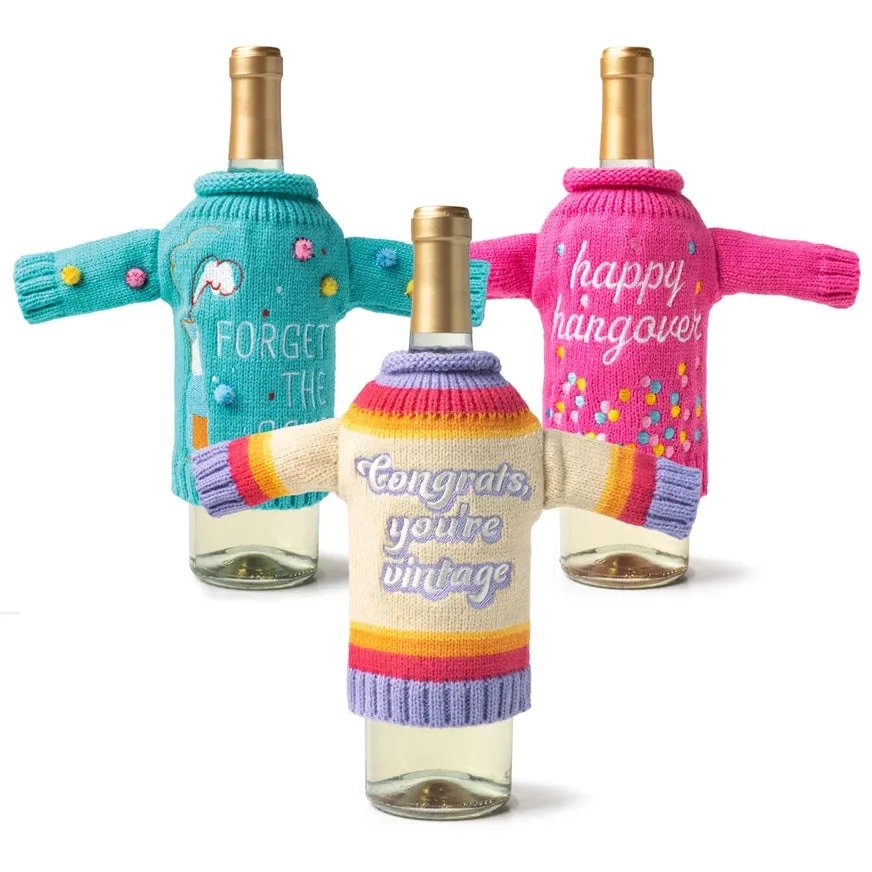 It's Yo Birthday Wine Bottle Sweater - Happy Hangover