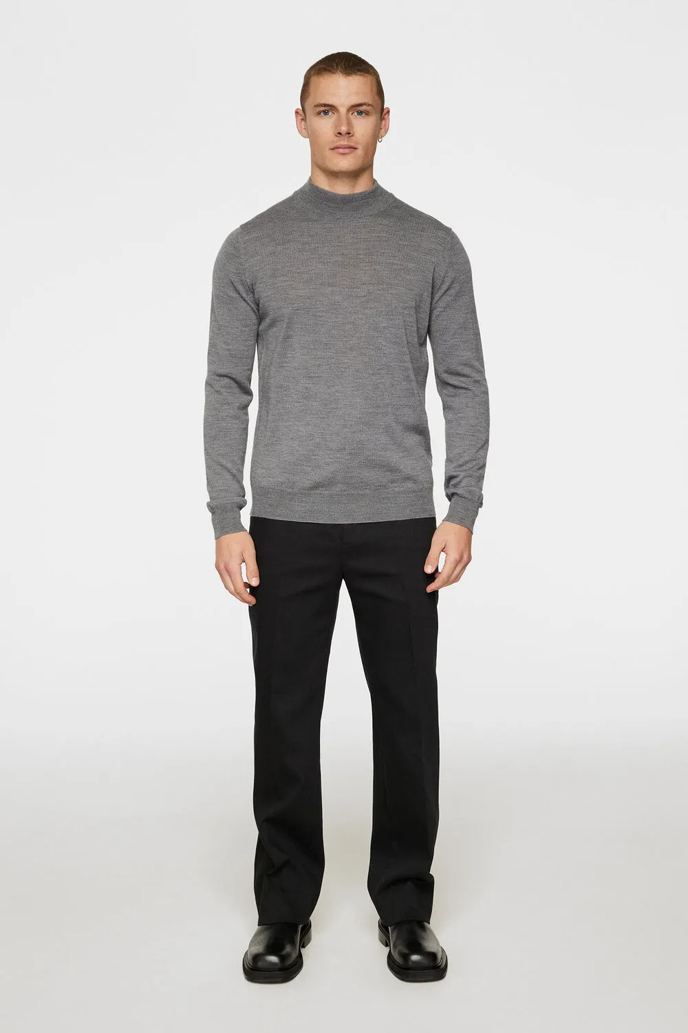 J. LINDEBERG Korman Mock Neck Grey