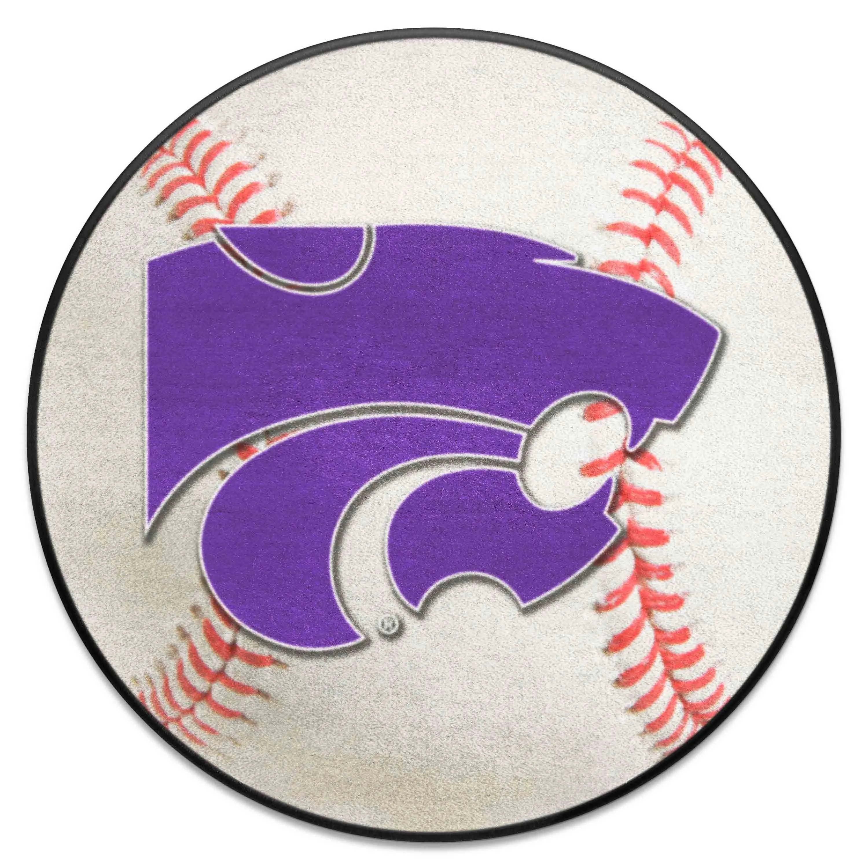 Kansas State Wildcats Baseball Rug - 27in. Diameter