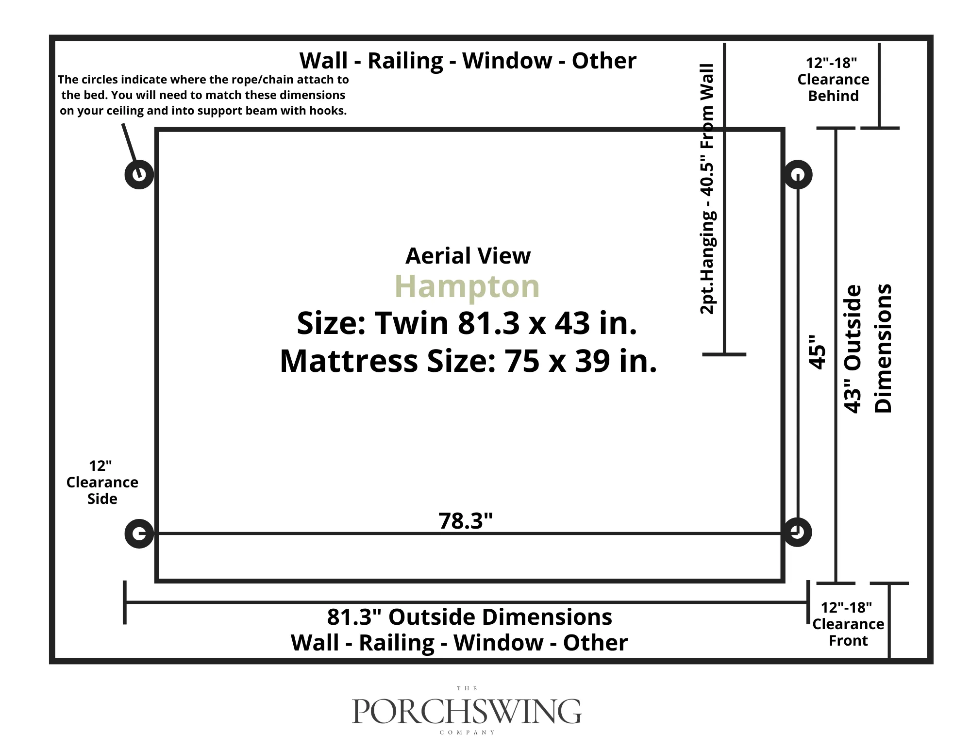 Keystone Amish Co. Hampton Swing Bed Package