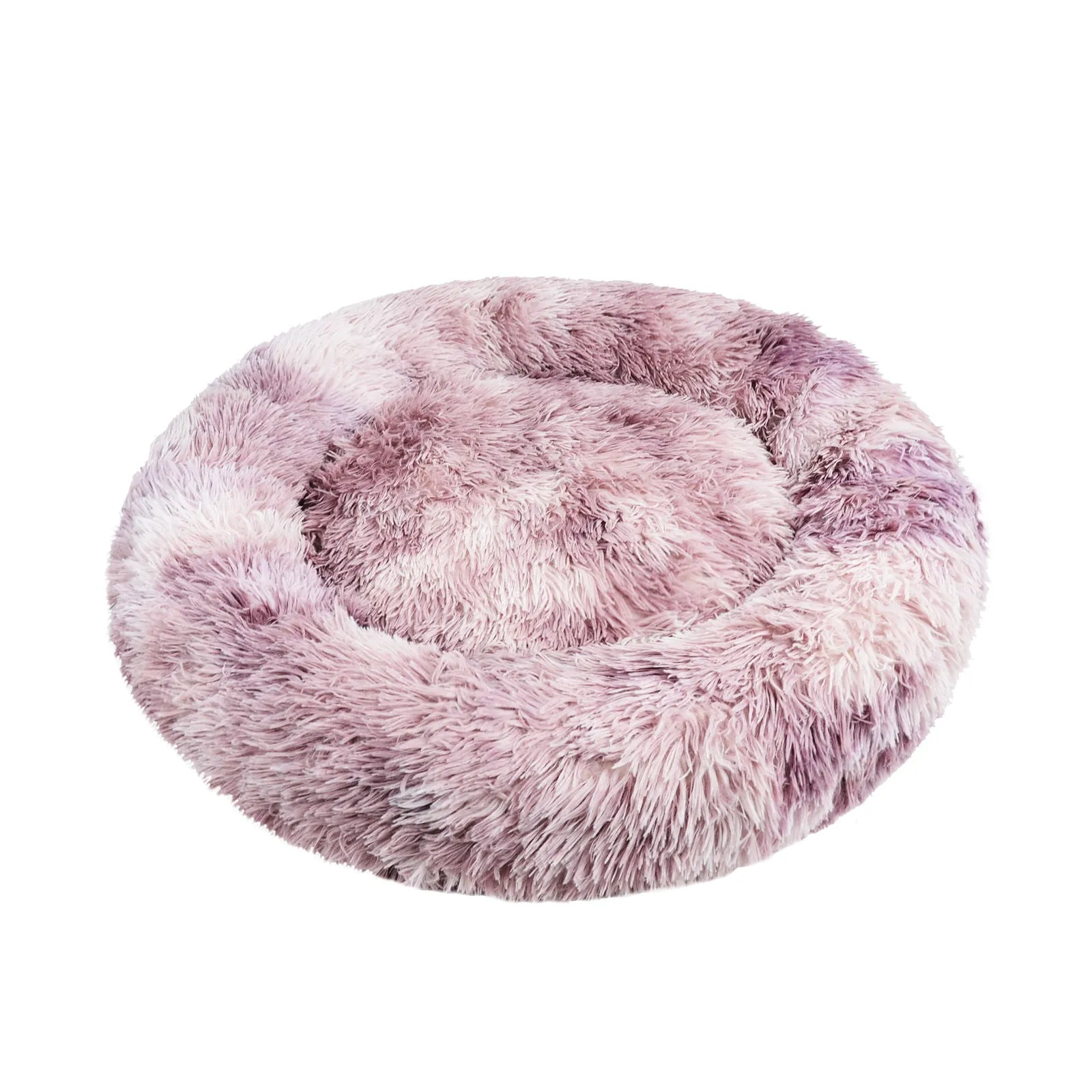 Large Round Calming Pet Bed, Non-Slip, Plush, 70cm - Pawfriends