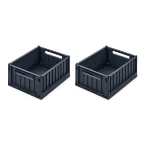 Liewood Weston Storage Box 2 Pack Small | Midnight Navy