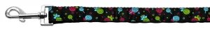 Lollipops Nylon Ribbon Leash Black 1 inch wide 6ft Long