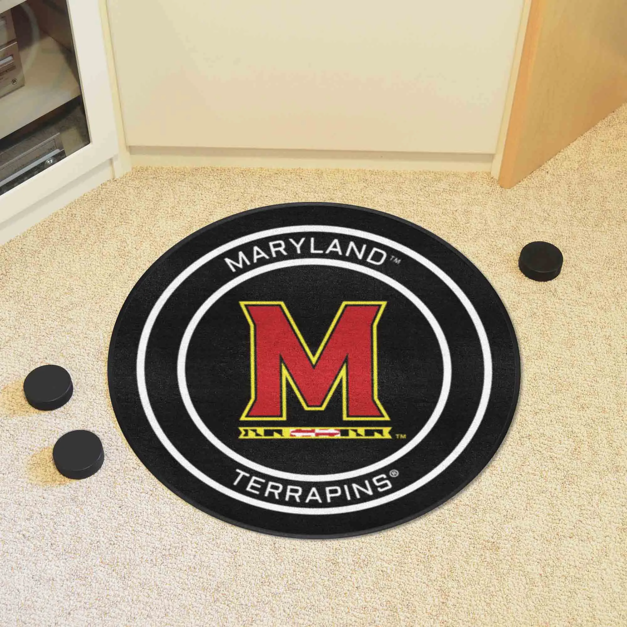 Maryland Hockey Puck Rug - 27in. Diameter