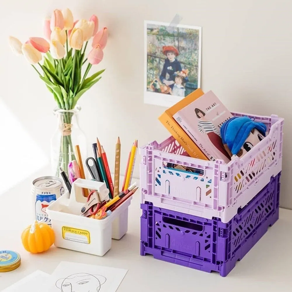 Medium Folding Crate- Orchid