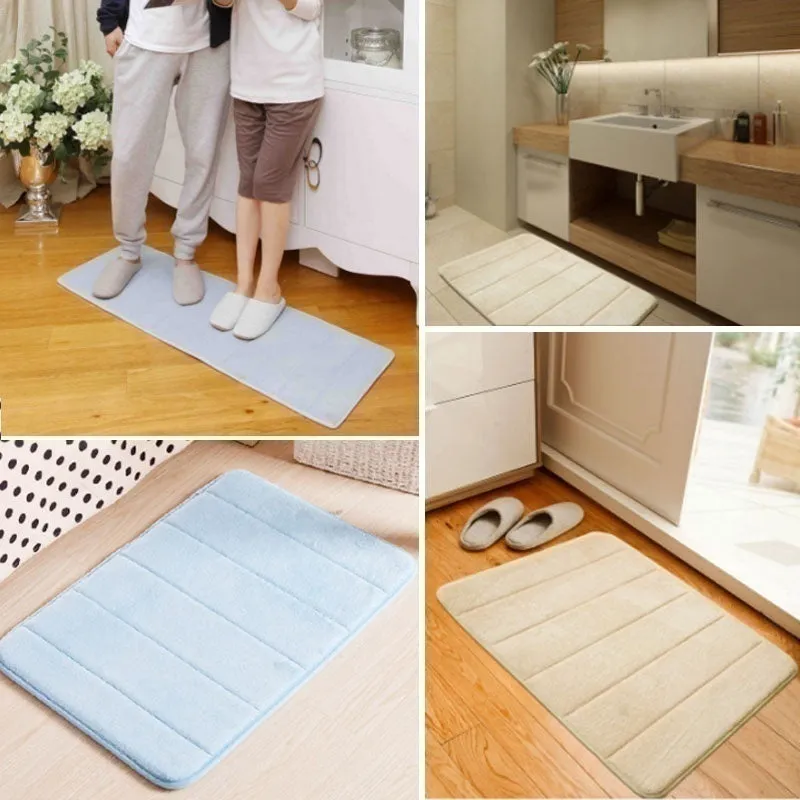 Memory Foam Absorbent Soft Non-slip Bath Bathroom Bedroom Kitchen Floor Mat Rug Carpets