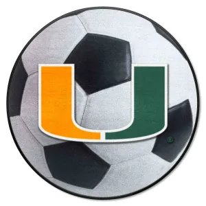 Miami Hurricanes Soccer Ball Rug - 27in. Diameter