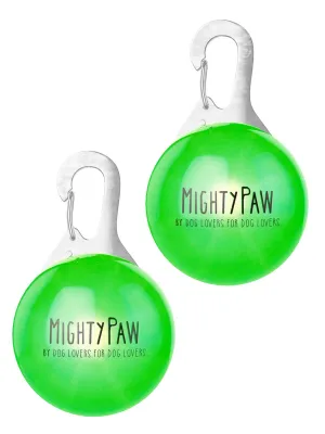 Mighty Paw LED Dog Safety Lights: Illuminate Your Nighttime Walks (2pk)