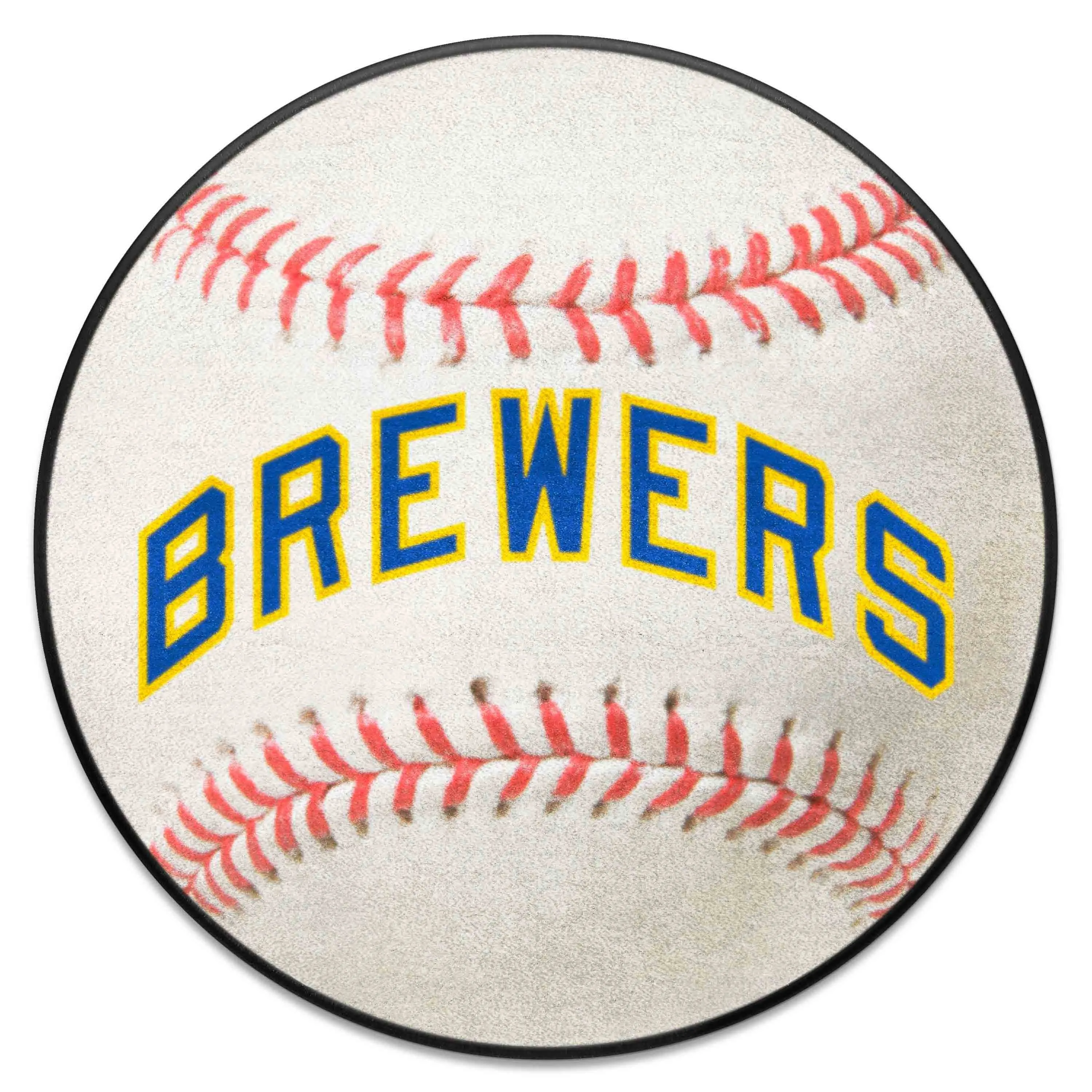 Milwaukee Brewers Baseball Rug - 27in. Diameter1970