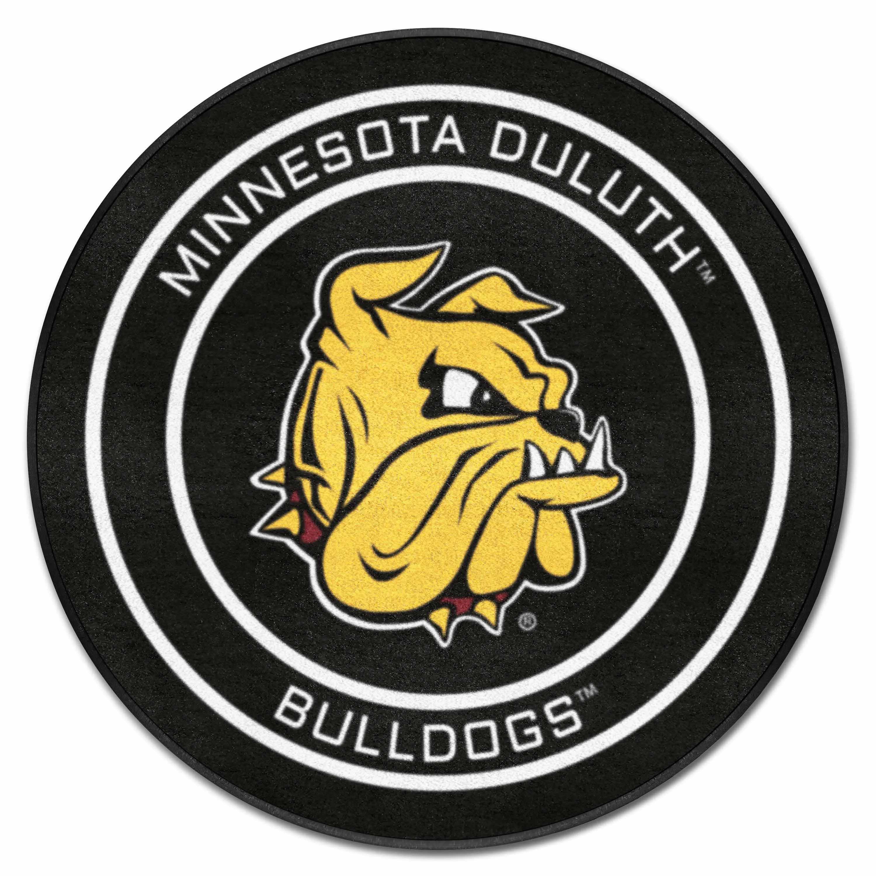 Minnesota-Duluth Bulldogs Hockey Puck Rug - 27in. Diameter