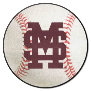 Mississippi State Bulldogs Baseball Rug - 27in. Diameter