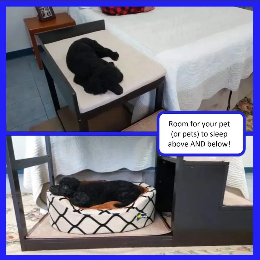 Multi-Level Bed | Pet Stairs for High Beds and Couches | 3 Step System for Small Sized Dogs