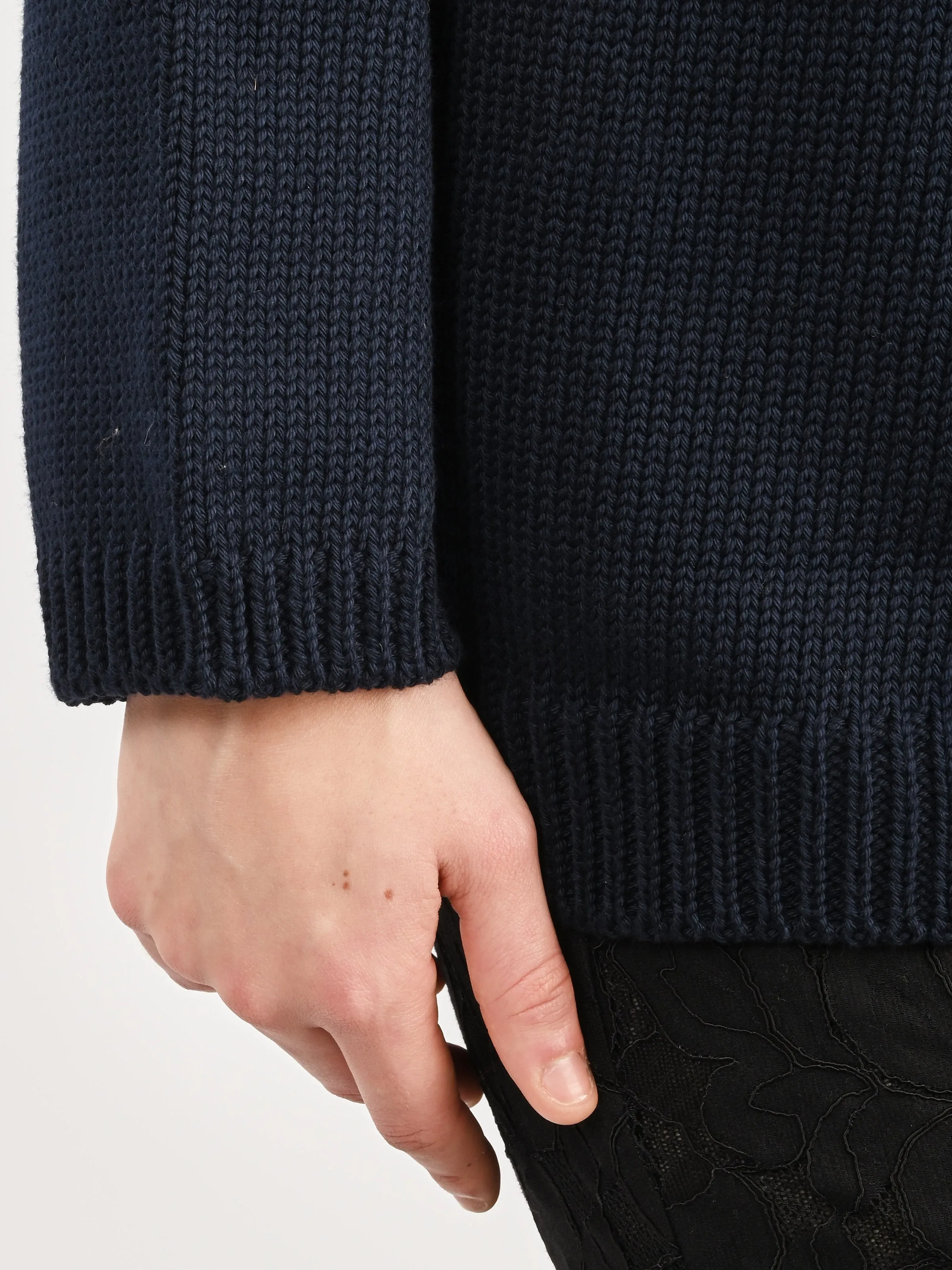 Navy Oversized Cotton Jumper