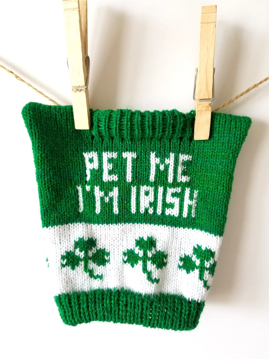 Personalized St. Patrick's Shamrock Irish Dog Sweater