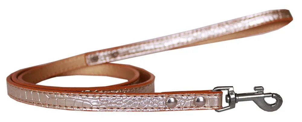 Plain Croc Leash Copper 1-2'' Wide X 4' Long