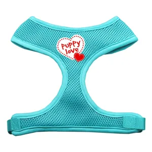 Puppy Love Soft Mesh Harnesses Aqua Medium