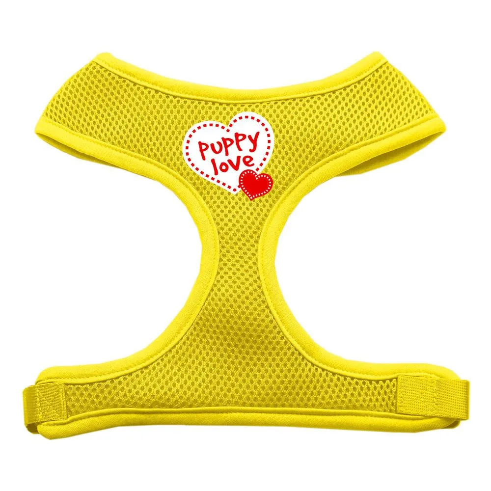 Puppy Love Soft Mesh Harnesses Yellow Large