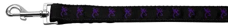 Purple Deer Nylon Dog Leash 3-8 Inch Wide 4ft Long