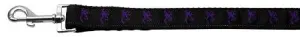 Purple Deer Nylon Ribbon Dog Collars 1 wide 6ft Leash