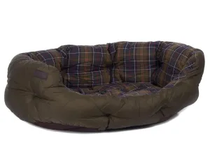 Quilted Dog Bed 35" Olive