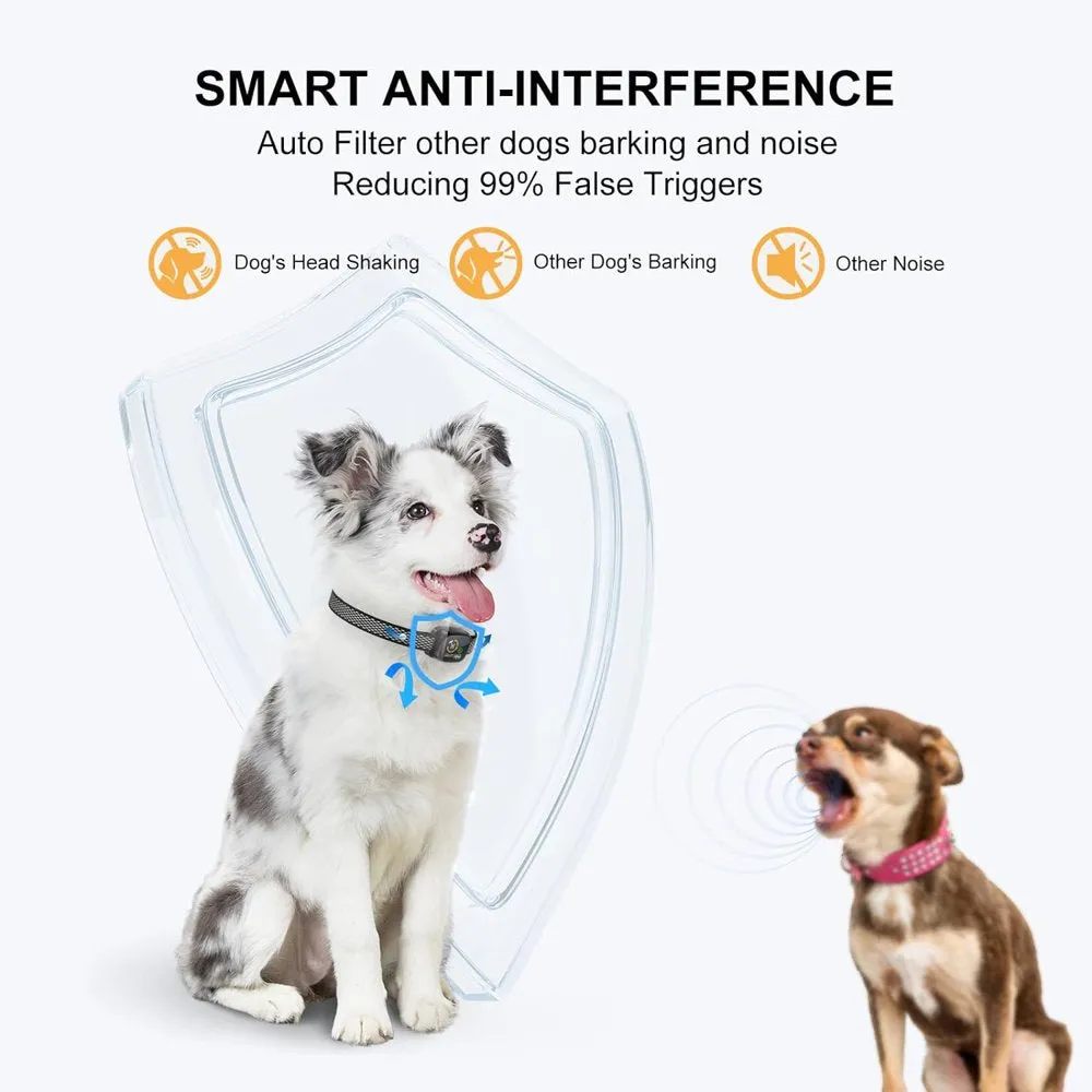 "SmartPaws™: Medium Dog Anti-Bark Collar - Rechargeable & Waterproof with Gentle Vibration Technology - Adjustable Sensitivity for Peaceful Pups"