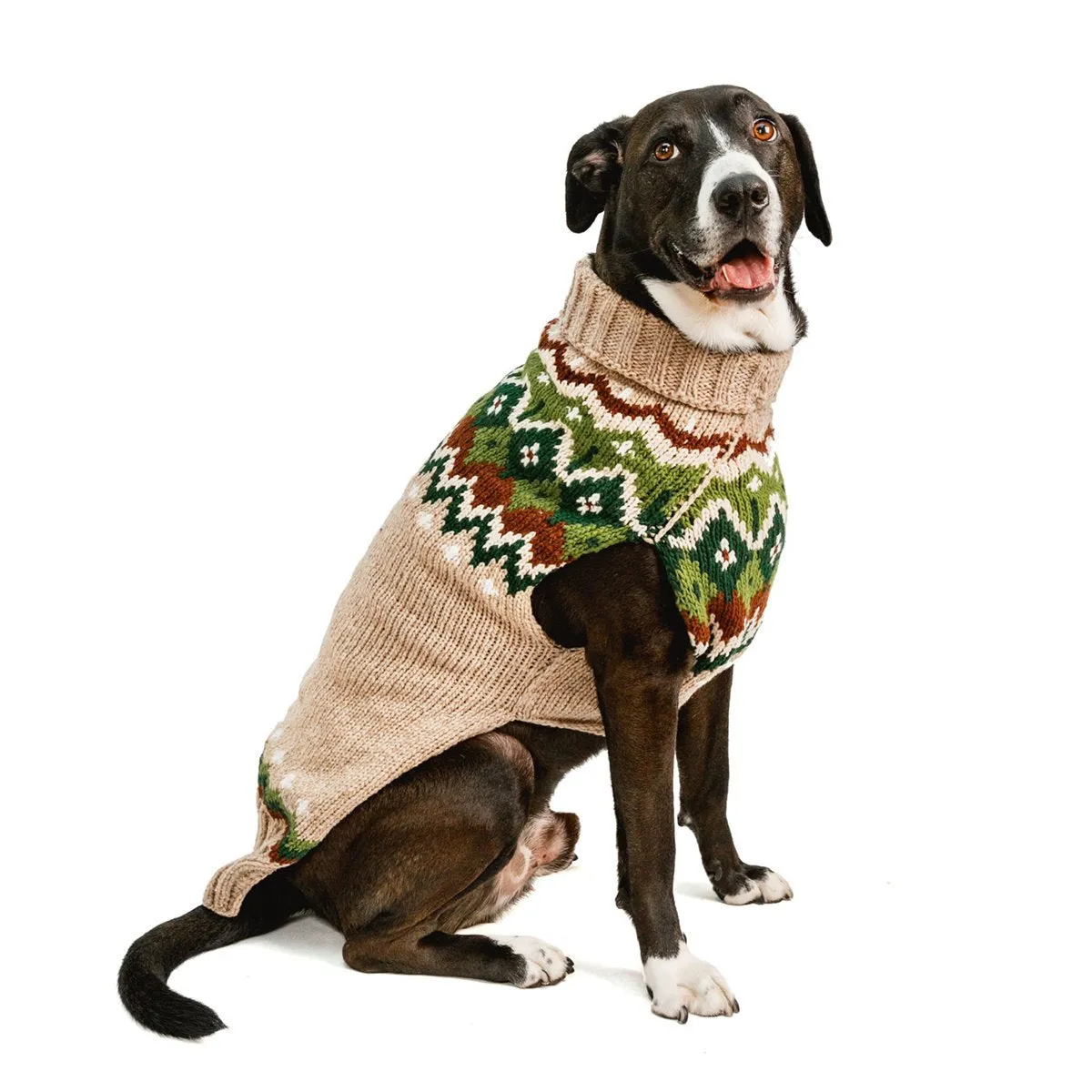 Ragg Wool Fairisle Dog Sweater