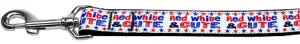 Red, White, And Cute! Nylon Dog Leash 5-8 Inch Wide 6ft Long