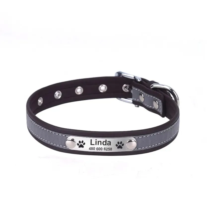 Reflective Dog Collars - Engrave Your Pet's ID