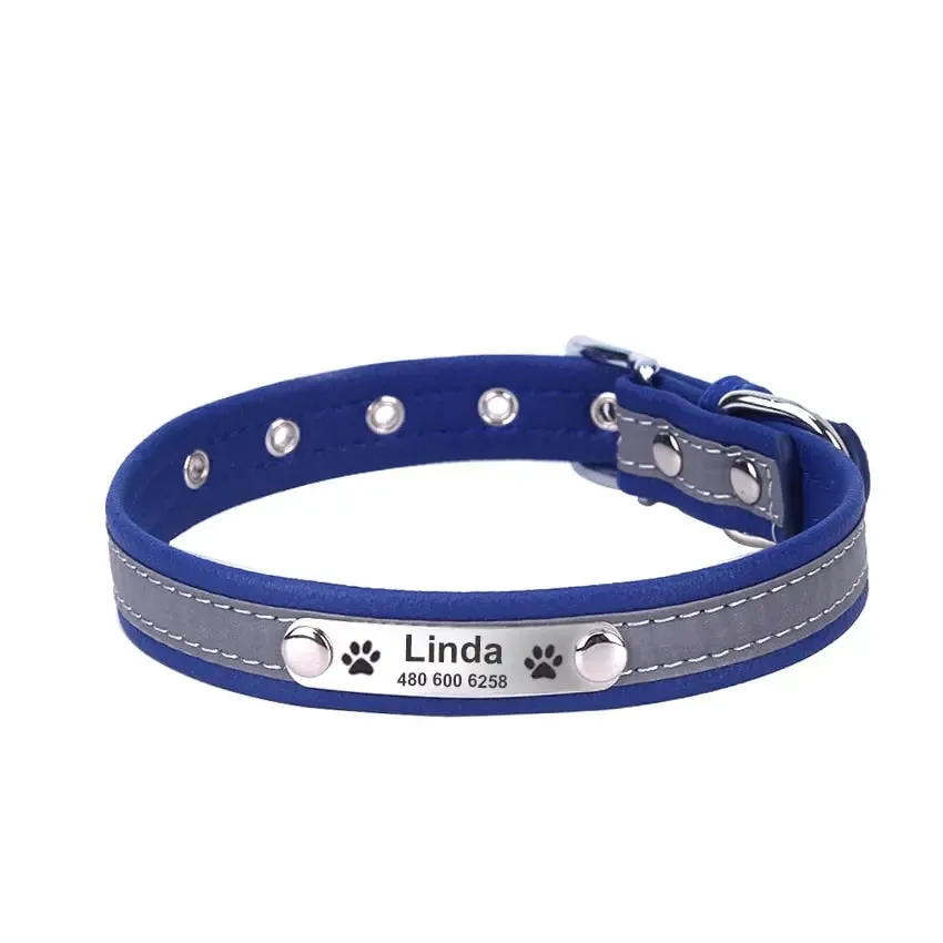 Reflective Dog Collars - Engrave Your Pet's ID