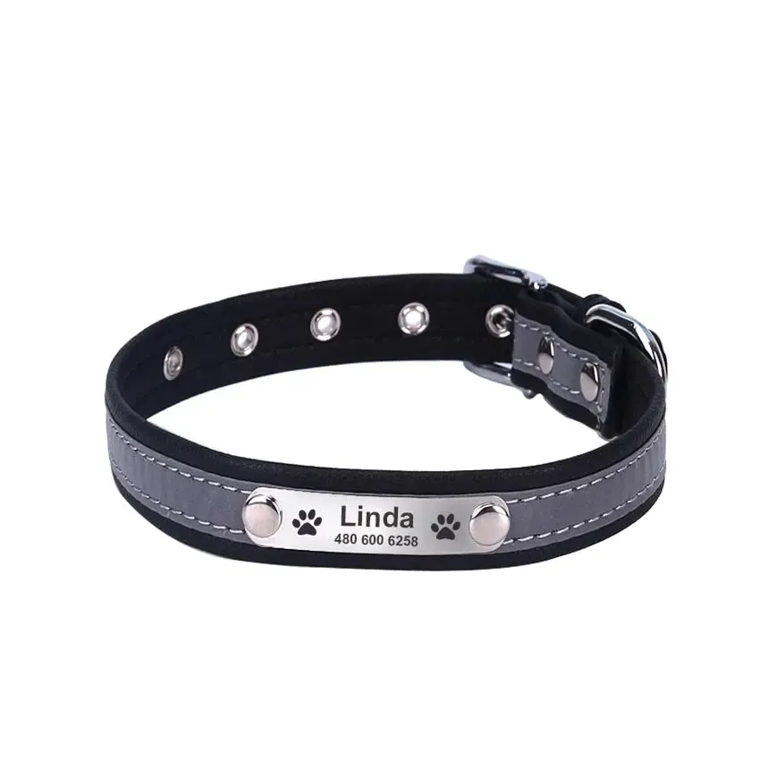 Reflective Dog Collars - Engrave Your Pet's ID