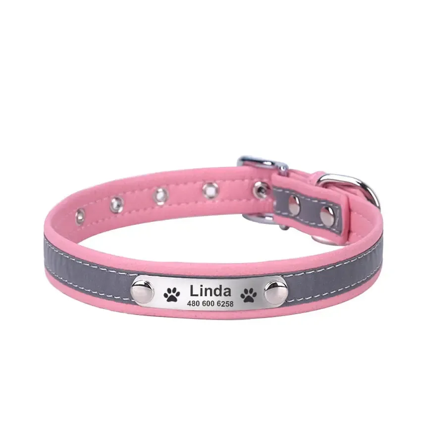 Reflective Dog Collars - Engrave Your Pet's ID