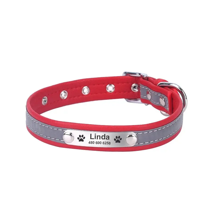 Reflective Dog Collars - Engrave Your Pet's ID