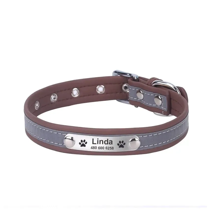 Reflective Dog Collars - Engrave Your Pet's ID