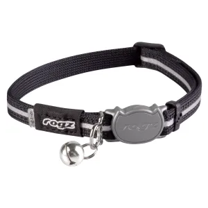 Rogz AlleyCat Safeloc Small Cat Collar Black