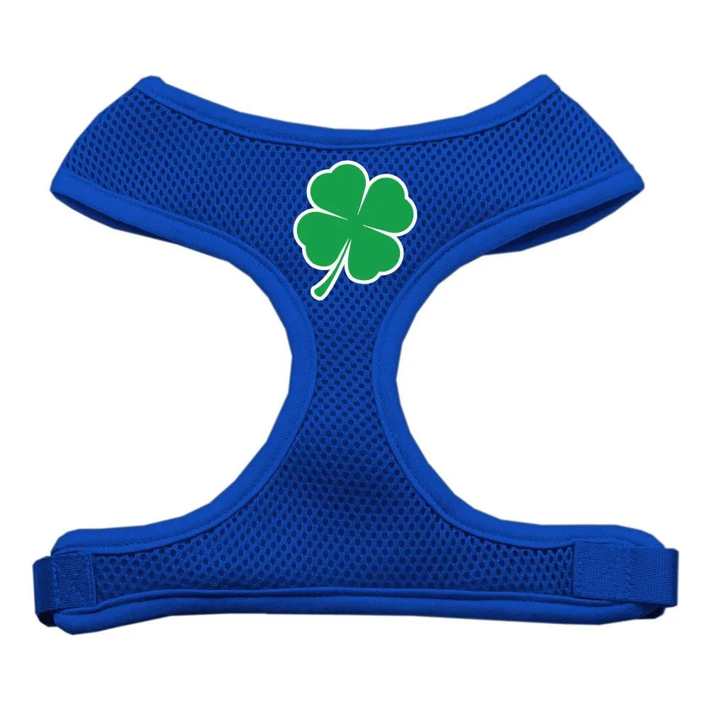 Shamrock Screen Print Soft Mesh Harness Blue Extra Large