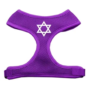 Star Of David Screen Print Soft Mesh Harness Purple Medium