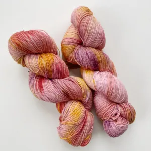 Summer Sunet Hand-Dyed Superwash Merino Sock Yarn