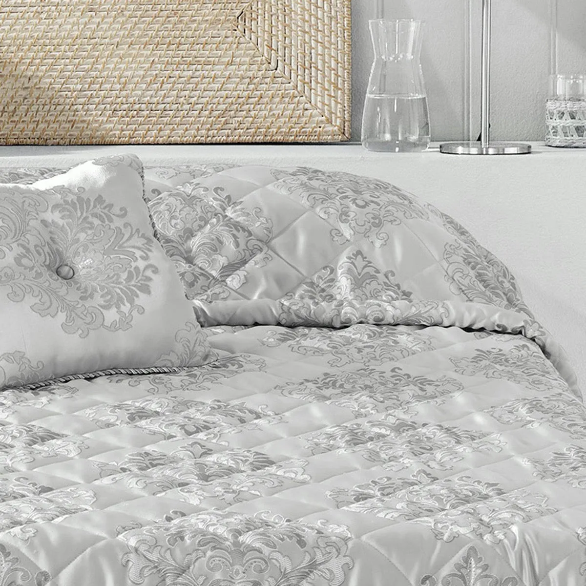 Tanaquil Silver Bedspread by Bianca