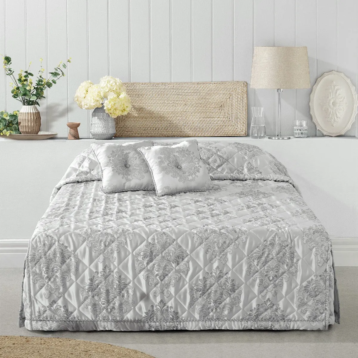 Tanaquil Silver Bedspread by Bianca