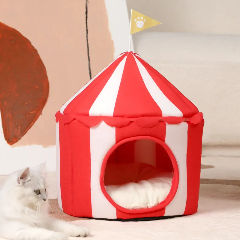 Winter Warm Cat Bed Dog Sleeping Mats Kitten House For Small Medium Cheap Pets Indoor Collapsible Cute Kennel Pet Nest Cat Tent