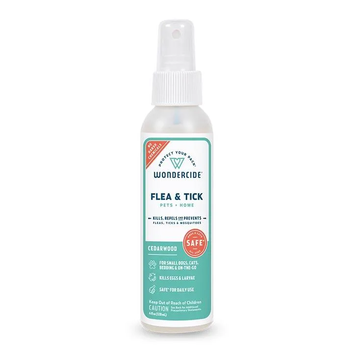 Wondercide Cedarwood Flea & Tick Spray for Pets   Home with Natural Essential Oils