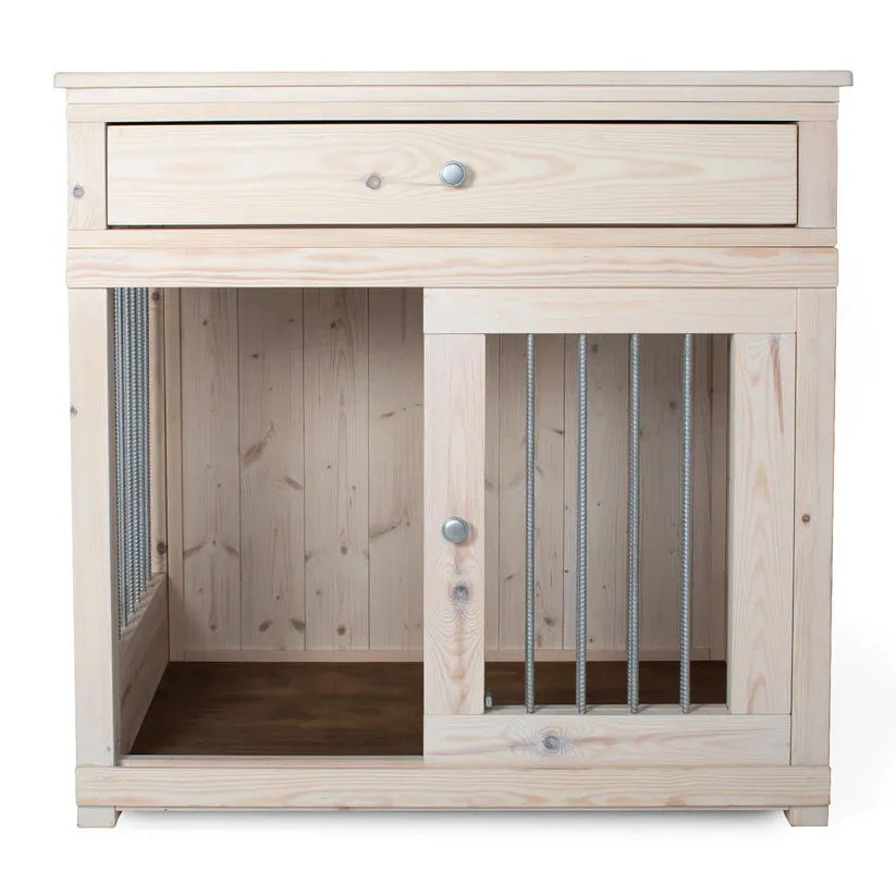 Wooden Sliding Door Salcombe Dog Crate with Drawer